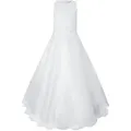 Produktbild: Märchenburg Satinkleid HOCHELEGANTES Kommunionkleid m. Reifrock Spitzenkleid Chiffon Satin - KOMMUNIONKLEID - Maiglöckchen 2026 - 134