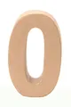 Produktbild: GLOREX 6 2029 140 - Papp - Zahl 0, aus brauner Pappe, ca. 17,5 X 5,5 cm groß, zum bemalen und bekleben, für Serviettentechnik und Décopatch, ideal als Dekoration