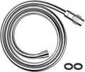Produktbild: hansgrohe Isiflex - universal Duschschlauch 1,60m, mit Volumenkontrolle und Verdrehschutz, flexibler Brauseschlauch mit Knickschutz, inkl. Dichtungsringe, Chrom