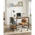 Produktbild: VASAGLE Computertisch Schreibtisch mit 2 Regale 120 x 75 x 60 cm Vintage - Braun/Schwarz