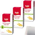 Produktbild: Kathi Weizenmehl Typ 405 mit Getreide aus der Region 3er Pack (3x1kg Packung) + usy Block