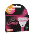 Produktbild: Wilkinson Quattro For Women Rasierklingen 3+1 Ersatzklingen Aloe Vera