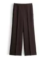 Produktbild: someday Damen City Pants | Catsby LINE Wide Leg Pants mit abgesteppten Biesen Dark Espresso, 42