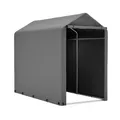 Produktbild: GIHAUVIA Fahrradgarage: Garten-Lagertent für 1-2 Fahrräder, winterfest, UV-beständiges PE-Dach, 100×190×160 cm, dunkelgrau