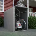 Produktbild: Gerätehaus Garagenzelt Carport Folienzelt Gartenschuppen Fahrradgarage Lagerzelt Aufbewahrungsgarage Auto Motorrad Schutz Unterstand 100x187x160cm - Grau