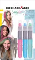 Produktbild: Eberhard Faber 579205 - Haarkreide für Kinder, 3 Metallic Farben, mit Haarkamm,