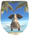 Produktbild: Duroplast WC-Sitz Deckel Brille Toilettensitz Klositz Schnellverschluss Elefant