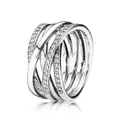 Produktbild: Pandora Ring 190919CZ Weite 56 Funkelnde und Polierte Linien Ring 925/- Silber