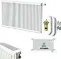 Produktbild: Belrad Universalheizkörper Kompakt Ventilheizkörper 6 Anschlüsse T22 400x1200-1494W