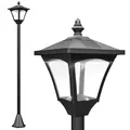 Produktbild: Outsunny Solar Laterne Gartenlaterne Gartenleuchte mit LED 30 Lumen H120cm - Schwarz