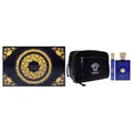 Produktbild: Versace Dylan Blue Eau de Toilette Geschenkset 2025, 100 ml Eau de Toilette, 10 ml Reisespray und Kulturbeutel