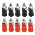 Produktbild: 10pcs 4mm Bananenbuchse/Banana Socket schwarz rot Bindepfostenmutter Binding ...
