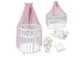 Produktbild: Waldin Babybett Mobiles Babybett OWAL aus Holz 7in1 mit Matratze, mitwachsend