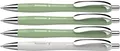 Produktbild: Schneider 132664 Slider Rave XB Kugelschreiber (Limitierte Sonderedition, 3x organic green, 1x silver grey, Made in Germany) 4 Stück, Schreibfarbe: blau