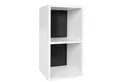Produktbild: FINEBUY Standregal SuVa10244_1 Holz 30x60x30 cm Modern Regal Klein Holzregal Nischenregal, 30x60x30 cm Modern Weiß Schwarz, Regal Klein, Ablageregal 2 Fächer, Bücherregal Nischenregal