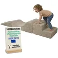 Produktbild: Pillows24 – Schaumstoff Bausteine Kinder aus Cord | 4-teiliges Softbausteine Set zum Spielen & Klettern Baby | für Motorik & Bewegung - Beige