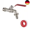 Produktbild: Ibergrif Garten Wasserhahn 1/2 zoll mit Gartenschlauch Adapter - Kugelhahn