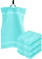 Produktbild: Lashuma Gästehandtücher Linz, Frottee (4-St), Weiches Gästetuch Set Türkis 30x50 cm