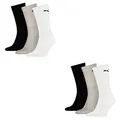 Produktbild: PUMA 6 Paar Sportsocken Tennis Socken Gr. 35-49 Unisex für sie und ihn, Farbe:325 - white/grey/black, Socken & Strümpfe:47-49