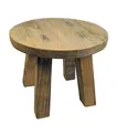 Produktbild: Spetebo Blumenhocker Holz Blumenhocker rund - 25 x 20 cm, Deko Pflanzen Hocker mit 4 Füßen natur