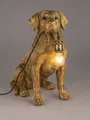 Produktbild: dekorative Tischlampe Labrador Hund sitzend H. 52cm antik gold Formano