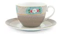 Produktbild: PiP Studio Tasse Blushing Birds Tasse mit Untertasse kahki 0,28 l, Porzellan, Cup & Saucer Blushing Birds Khaki 280ml