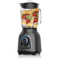 Produktbild: Arendo Standmixer, 1,75L Glasbehälter Edelstahl, 1400W, Glas Smoothie Maker / Mixer Ice Crush Funktion Milchshaker, Grau/Schwarz