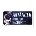 Produktbild: Auto-Magnet-Schild Anfänger Astronaut I 20 x 10 cm I kfz_771