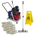 Produktbild: BRB-Lagertechnik Putzwagen Nasswischwagen Komplett-Set inkl. 1 Warnschild