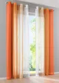 Produktbild: 2er Pack Gardinen Vertikal Farbverlauf Orange 245x140cm Transparent mit Ösen NEU