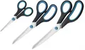 Produktbild: Westcott N-9002700 Easy Grip Scheren-Set 13 21 25 cm schwarz blau 3er Pack