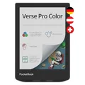 Produktbild: PocketBook Verse Pro Color E-Reader, 6'' E-Ink Farbdisplay, 16 GB, Bluetooth, wasserdicht, Grau - DE/at/CH-Version