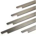 Produktbild: SO-TECH® Möbelgriff BLANKETT Slim Edelstahloptik gebürstet 145 - 1195 mm, incl. Schrauben silberfarben 1.8 cm x 59.5 cm