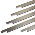 Produktbild: Möbelgriff BLANKETT 595 mm Edelstahloptik gebürstet Griffprofil für rückseitige Verschraubung Schubladengriff Schrankgriff von SO-TECH®