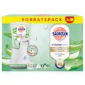 Produktbild: Sagrotan No-Touch Automatischer Seifenspender Weiß – Vorratspack – Inkl. Sagrotan Nachfüllern Aloe Vera – 2 x 250 ml Flüssigseife