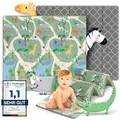 Produktbild: MAPALOU Krabbelmatte Spielmatte für Baby & Kinder Faltbar & Schadstofffrei 180 x 200cm | Kinderzimmer Spielteppich Play Mat Babymatte Bodenmatte | Tragbar & Wasserdicht für Innen & Outdoor