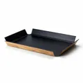 Produktbild: Continenta Rutschfestes Tablett Serviertablett Schwarz Metallic 45 x 34 cm