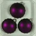 Produktbild: Lauschaer Glas Christbaumkugeln d 8cm lila matt mundgeblasen
