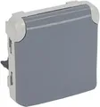 Produktbild: Legrand 069575 Steckdose SL 1-fach IP44 Feuchtraum Modular Plexo grau