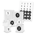 Produktbild: Adventskalender zum Füllen 24x Quader Würfel gemischt WEISS + Sticker (V01 Z33)
