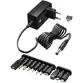 Produktbild: Goobay 64571 Universal Netzteil 3-12V Ladegerät 11 Adapter USB & DC Steckernetzteil max. 7,2W / 0,6A Netzadapter Schwarz