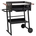 Produktbild: Tarrington House Holzkohlegrill Brigida, Grillfläche 41 x 58.5 cm, 2 höhenverstellbare Grillroste, fahrbar, Stahl, schwarz
