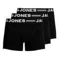 Produktbild: JACK & JONES Herren Unterhosen Shorts Boxershorts Trunks 3er Pack, Farbe:Schwarz, Wäschegröße:L, Artikel:- Black Waistband