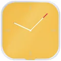 Produktbild: Wanduhr mit Glasoberfläche Warmes Gelb Cosy-Serie 90170019 32 x 32 x 5 cm