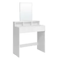 Produktbild: VASAGLE Schminktisch weiß rechteckig, Wangen-Gestell weiß, 80,0 x 40,0 x 140,0 cm