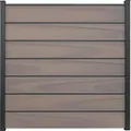 Produktbild: Zaun Hauptelement GroJa Solid Grande Premium inkl. Zierleisten Stecksystem ohne Pfosten 180 x 180 cm bi-color co-extrudi