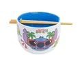 Produktbild: Disney Bowle-Set Stitch Keramik Ramen Bowl mit Stäbchen Set in Geschenkverpackung (2-tlg)