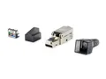 Produktbild: 5x Werkzeugfreier RJ45-Stecker Netzwerkstecker Cat.6A 500Mhz 10GB Equip® 121171