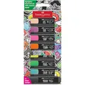 Produktbild: Faber-Castell 254692 Graffiti Neon Textmarker Set 8 Stück, Highlighter Pens mit Präzisions-Keilspitze, Leuchtende Graffiti Neonfarben, Ergonomisches flaches Design