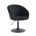 Produktbild: Loungesessel Cocktailsessel Tellerfuß mit Armlehnen SVITA JAMAIKA Samt Schwarz